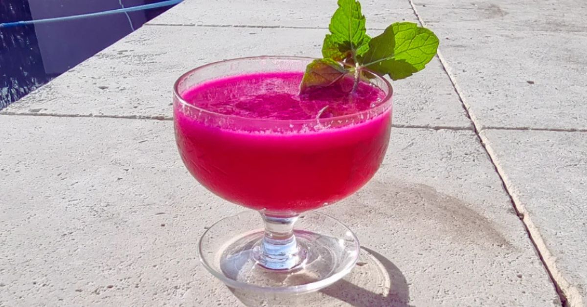 A Refreshing Dragon Fruit White Wine Cocktail